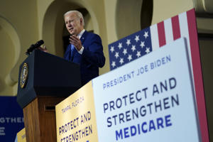 President Biden is speaking in Tampa on Thursday about his administration's plans to protect Social Security and Medicare and lower health care costs.