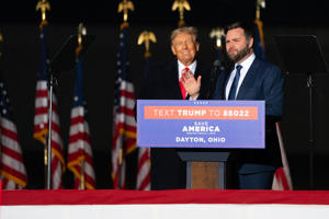 US President Donald Trump nominated Jay Dee Vance of Ohio at a rally in Ohio on November 7, 2012.
