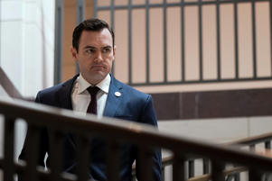 Rep. Mike Gallagher (R-Wisconsin) attends a House Intelligence Committee hearing on February 7 in Washington.