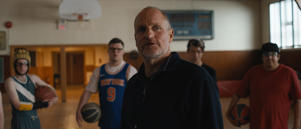 From left: Casey Metcalf as Marlon, James Day Keith Benny, Woody Harrelson Marcus, Ashton Gunning Cody and Tom Sinclair Blair in Bobby Farrelly's The Champions.