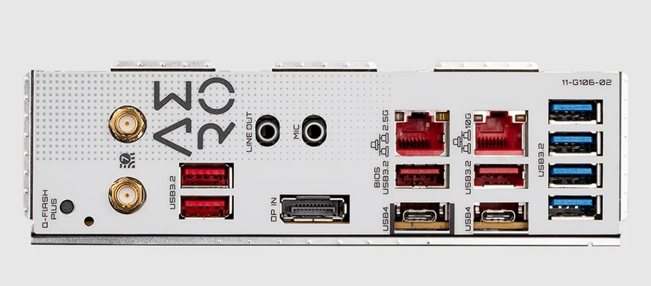 GIGABYTE TRX50 AERO D motherboard connections