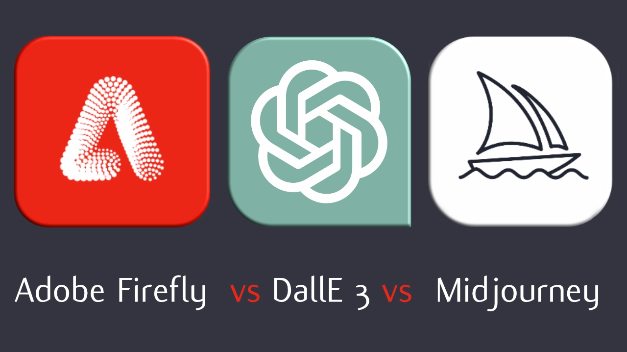 Adobe Firefly vs DallE 3 vs Midjourney