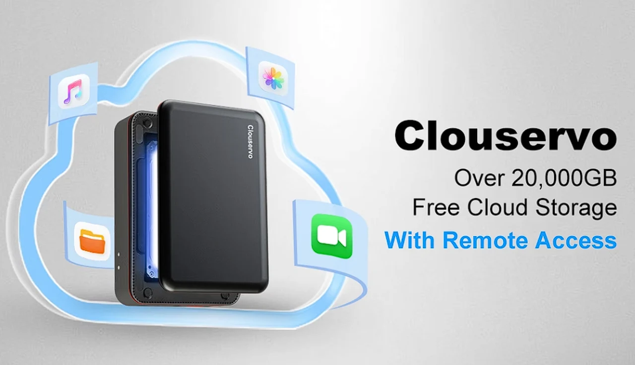 Clouservo local secure external storage with remote access