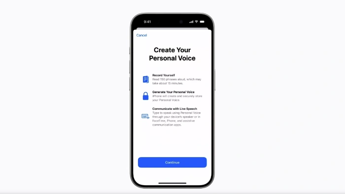 personal voice ios 17