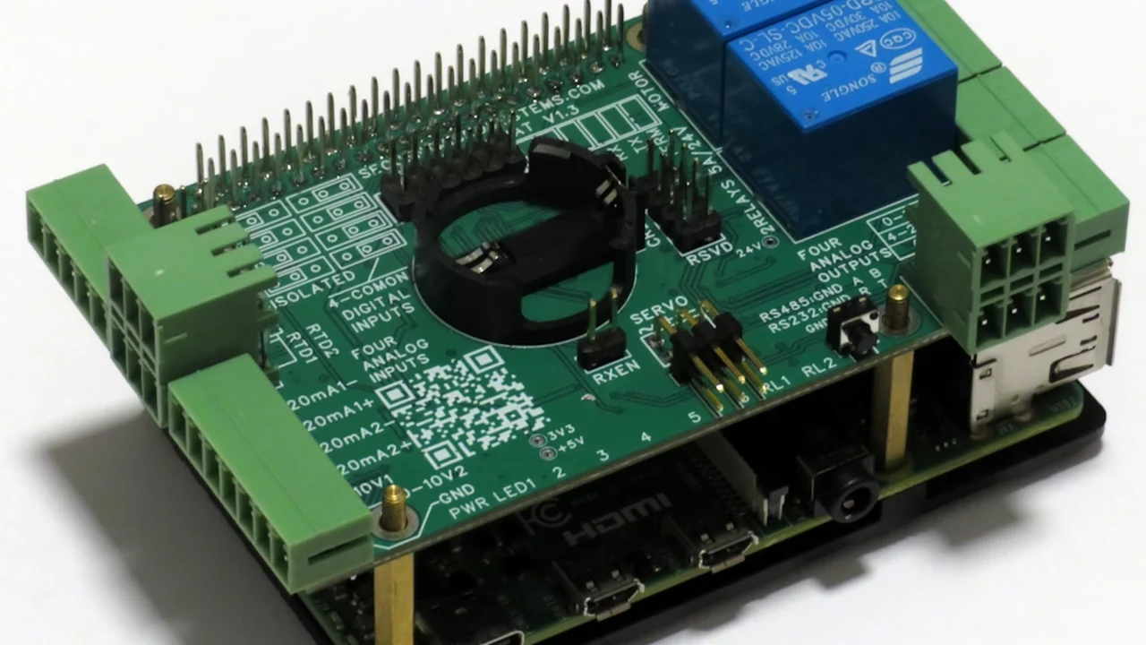 Raspberry Pi Industrial Multi-iO HAT designed for automation