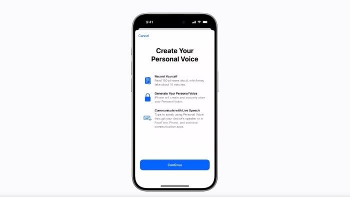 How to create a Personal Voice on the iPhone or iPad with iOS 17