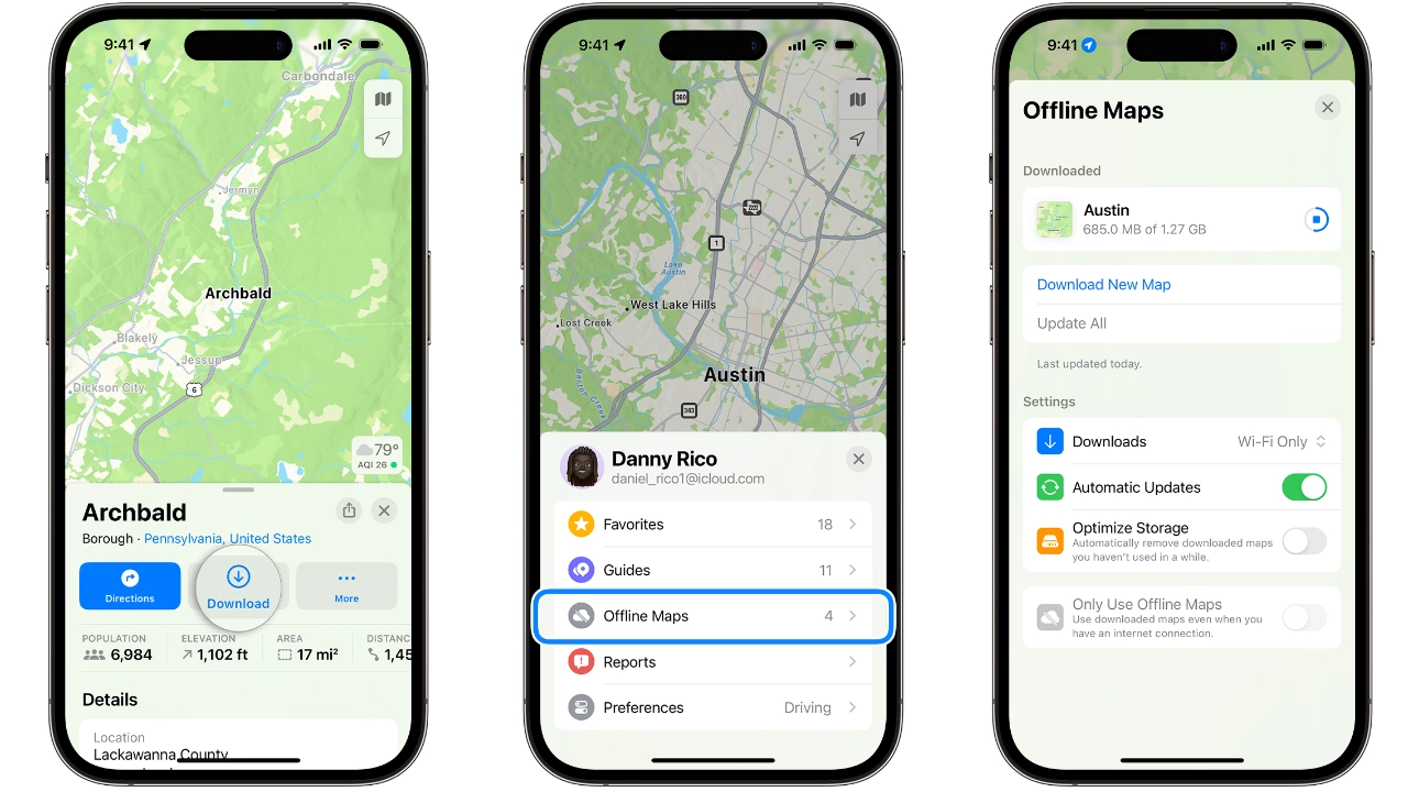 How to download iPhone maps for offline use