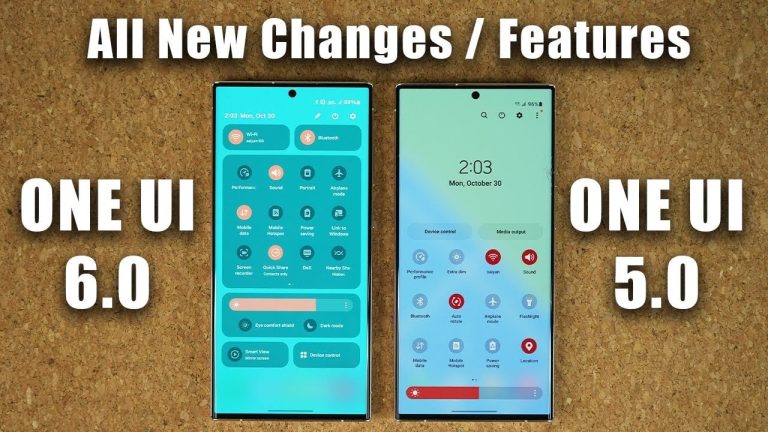 Samsung One UI 6.0 vs One UI 5.0 (Video)