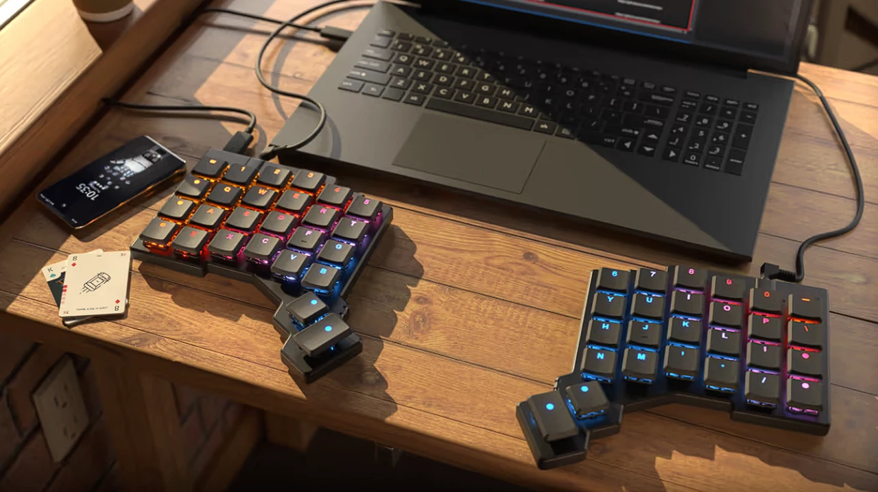 Voyager low-profile split ergonomic keyboard from ZSA