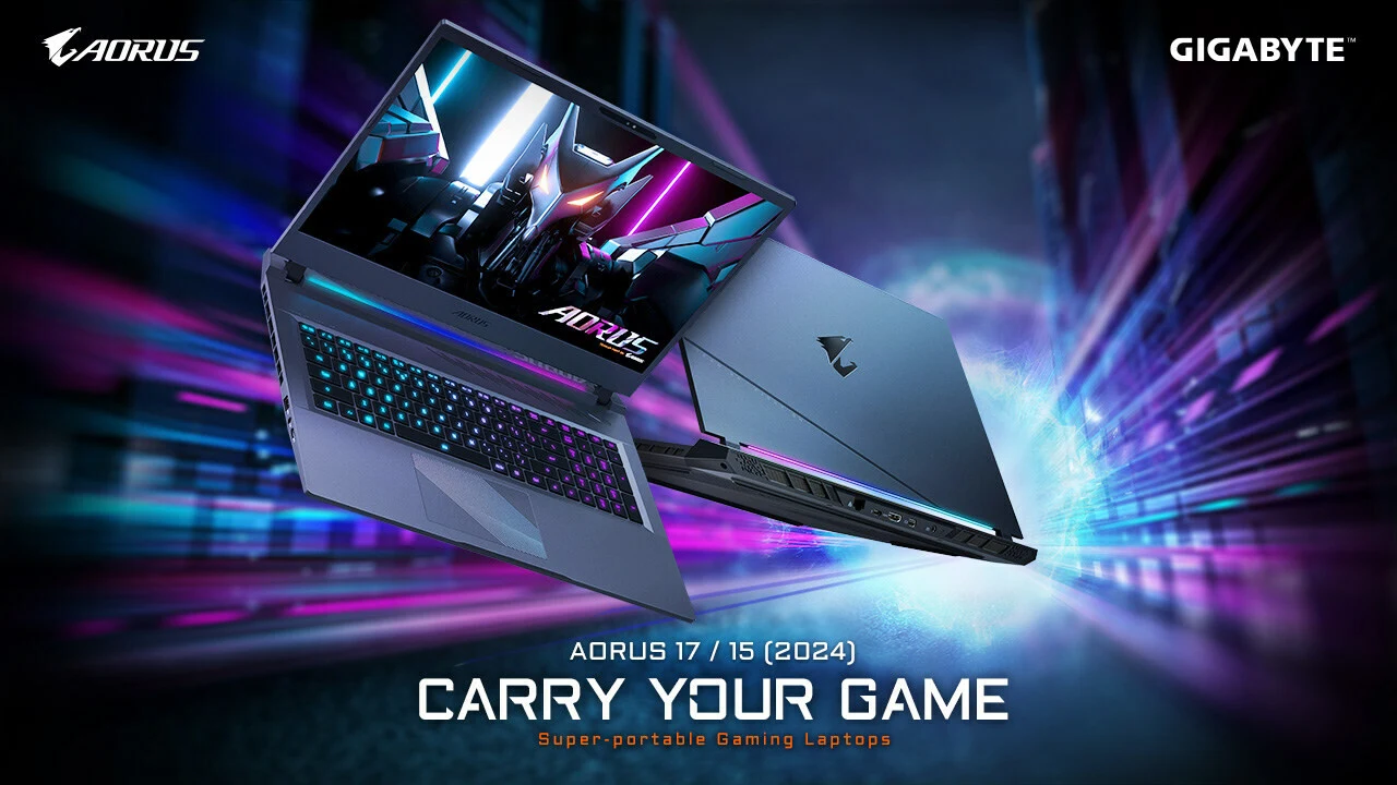 AORUS Intel Core Ultra 7 AI ready gaming laptops