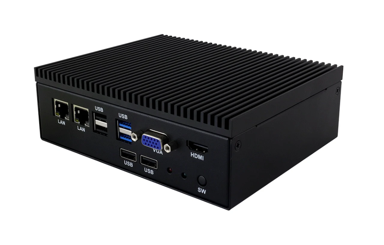 BIOSTAR MS-J6412 fanless passive cooled small form factor PC