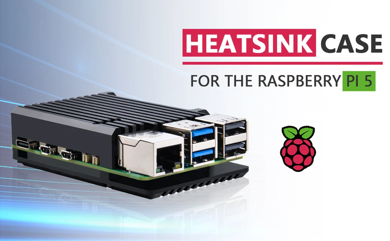 Raspberry Pi 5 cooling heatsink case