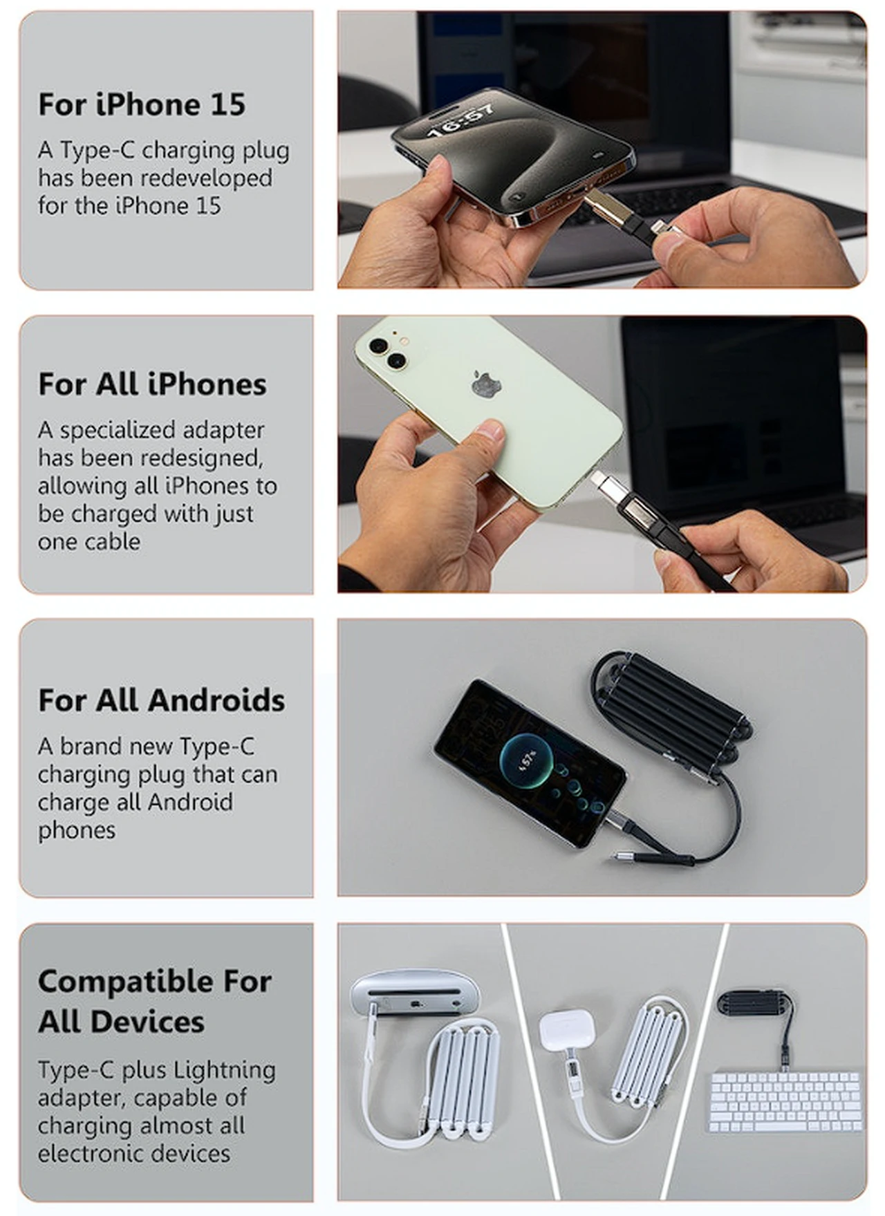 iPhone magnetic cable and power bank features