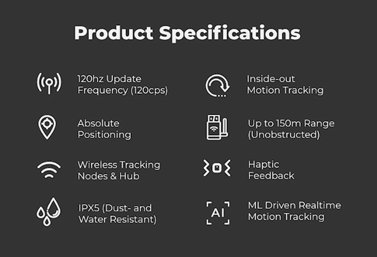 AXIS Lite wearable VR controller specifications