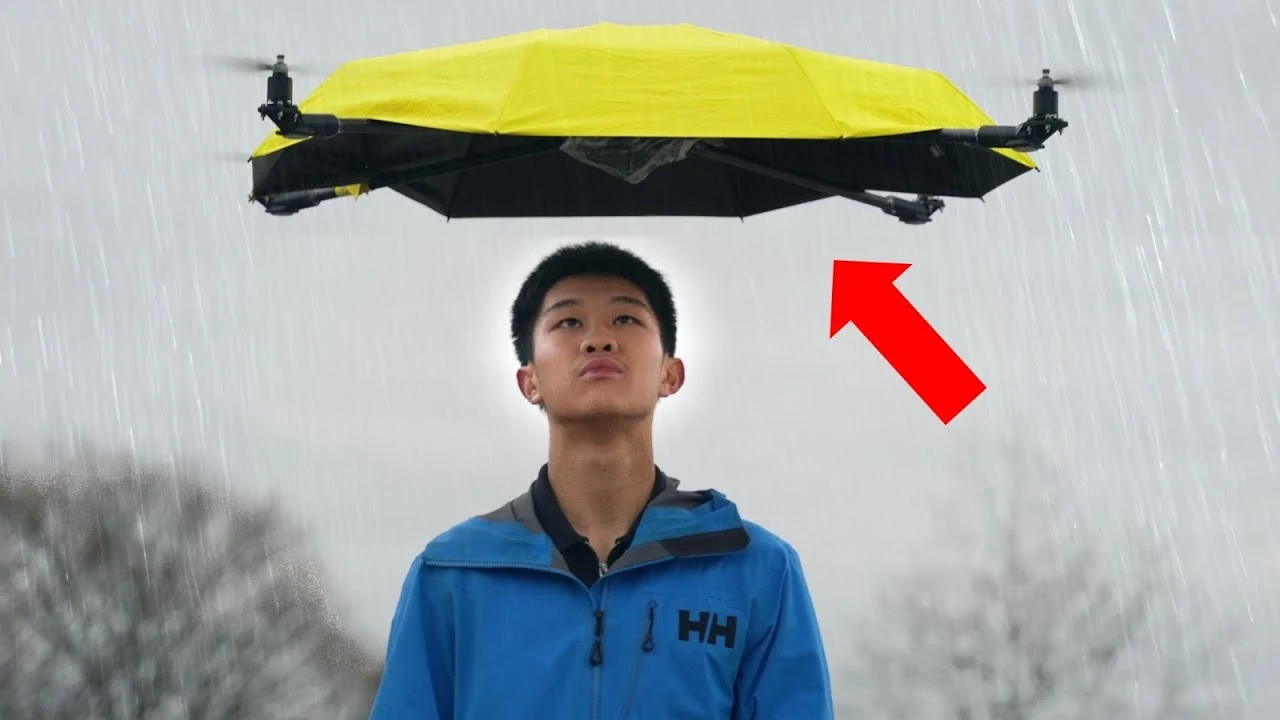 How to build a flying umbrella drone style