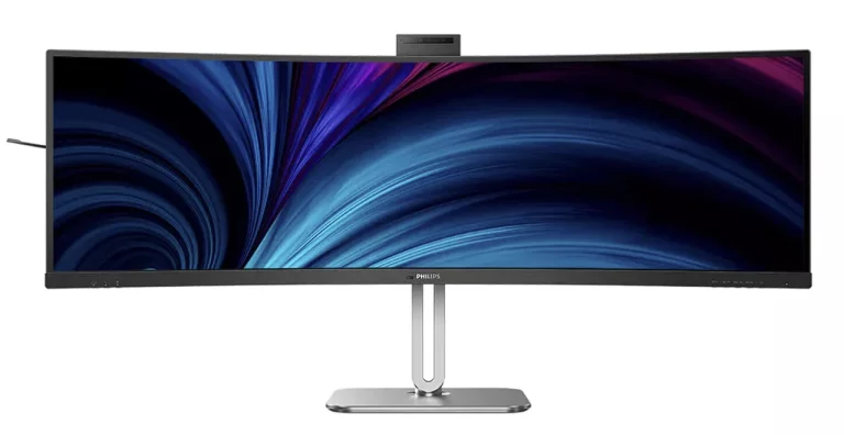 Philips 49 inch monitor features smart KVM, autoframing and webcam