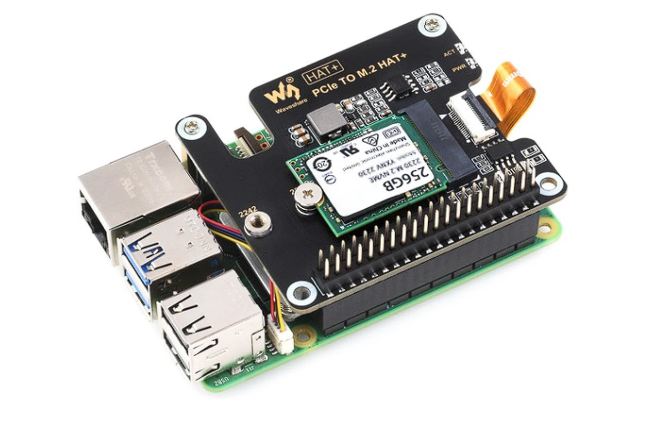 Raspberry Pi 5 M2 HAT PCIe Gen 3