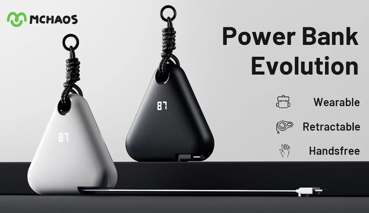 10k Ah Power bank with retractable cable hits Kickstarter