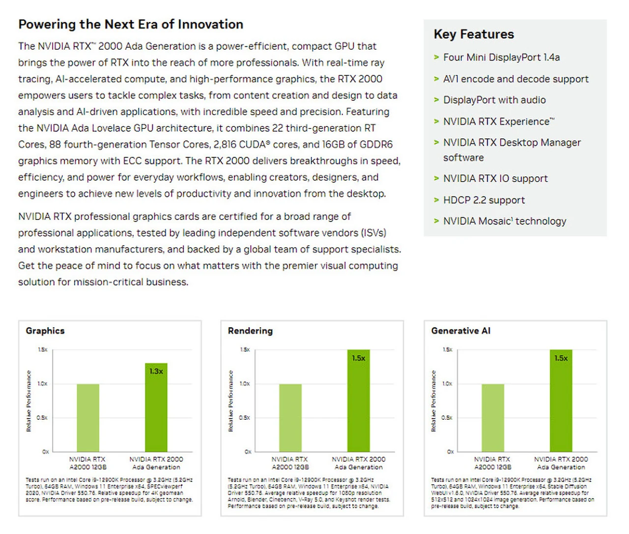 NVIDIA NVIDIA RTX 2000 features