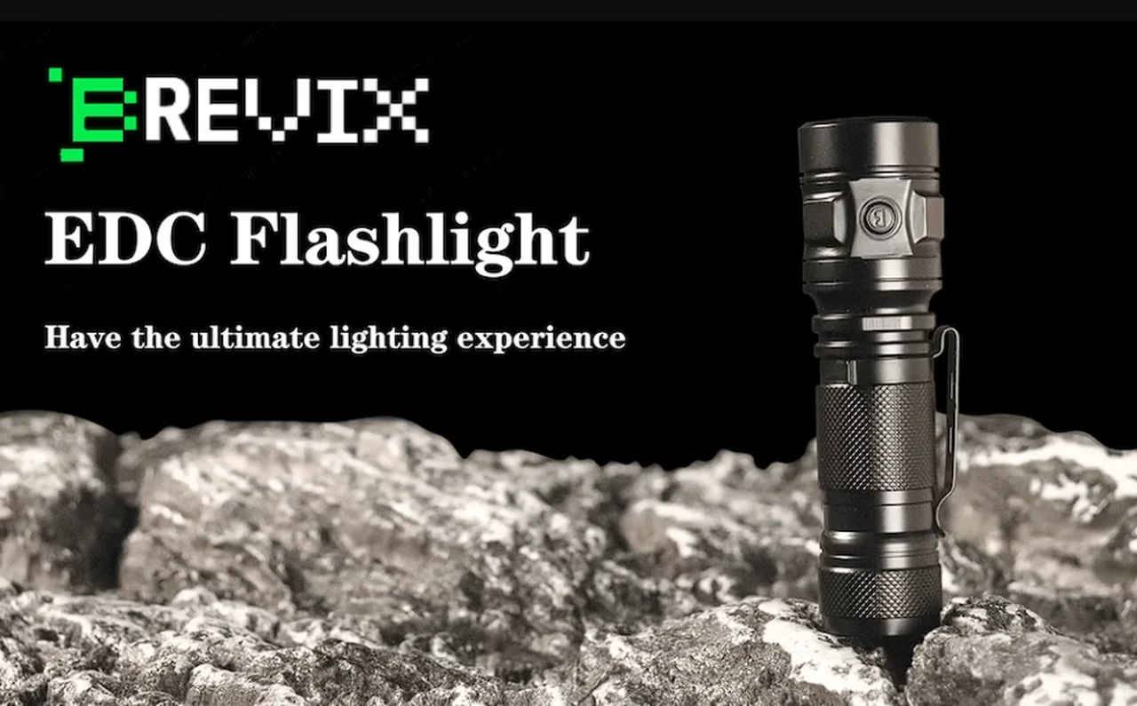 Brevix Aluminum USB-C rechargeable EDC flashlight