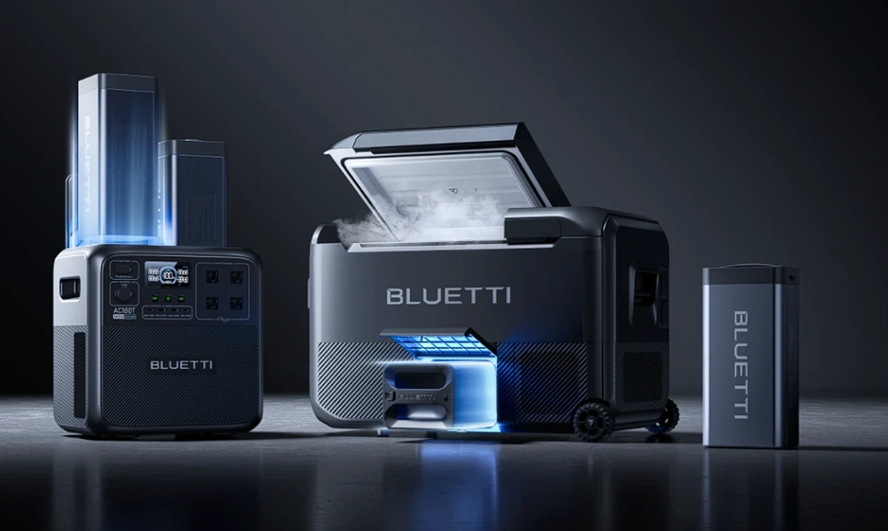 BLUETTI SwapSolar hot-swappable battery portable fridge