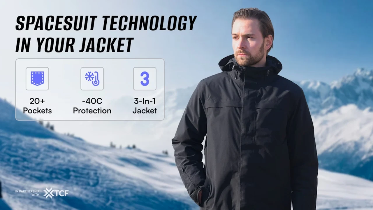 SpacePeak Aerogel insulated jacket with 20 pockets