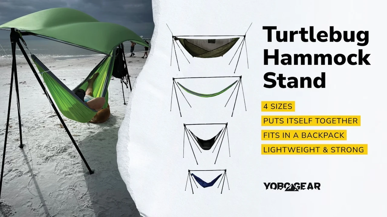 Turtlebug quick pitch travel hammock stand